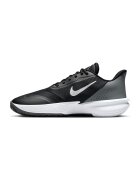 Nike Pantofi din material textil pentru baschet Precision 7 - Alb/Negru/Gri cenusiu