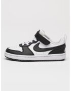 Nike Pantofi sport Court Borough din piele ecologica cu inchidere velcro - Alb/Negru stins