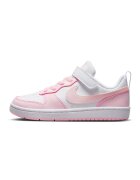 Nike Pantofi sport Court Borough din piele ecologica cu inchidere velcro - Alb/Roz