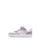 Nike Pantofi sport Court Borough din piele ecologica cu inchidere velcro - Alb/Roz prafuit