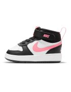 Nike Pantofi sport Court Borough Mid 2 din piele si material textil cu logo - Alb/Negru