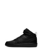 Nike Pantofi sport Court Borough Mid 2 din piele si material textil cu logo - Negru