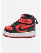 Nike Pantofi sport Court Borough Mid 2 din piele si material textil cu logo - Rosu/Negru