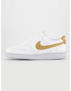 Nike Pantofi sport Court Vision Low Next Nature din piele ecologica - Alb optic/Mustar inchis