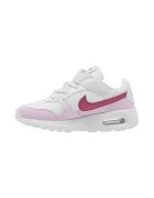 Nike Pantofi sport cu piele si velcro Air Max SC - Alb/Roz zmeuriu/Roz pastel