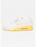 Nike Pantofi sport de piele ecologica cu garnituri de plasa Air Max 90 - Alb/Galben sofran