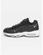 Nike Pantofi sport de piele ecologica si plasa Air Max 95 - Negru