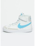 Nike Pantofi sport din piele cu velcro Blazer Mid 77 - Alb/Alb murdar/Albastru deschis