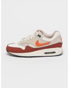 Nike Pantofi sport din piele nabuc cu aspect contrastant Air Max - Alb/Rosu inchis/Bej deschis