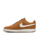 Nike Pantofi sport din piele si piele ecologica Court Vision - Alb/Caramel
