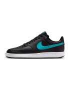 Nike Pantofi sport din piele si piele ecologica Court Vision - Negru/Verde menta