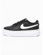 Nike Pantofi sport flatform Court Vision Alta din piele si piele ecologica - Alb/Negru
