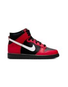 Nike Pantofi sport high-cut din piele ecologica Dunk High - Rosu/Alb/Negru