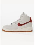 Nike Pantofi sport inalti din piele cu insertii din material textil Air Force Sculpt Wild - Alb/Caramiziu