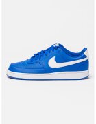 Nike Pantofi sport low-cut de piele ecologica Court Vision - Alb/Albastru royal