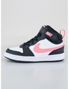 Nike Pantofi sport mid-high Court Borough 2 din piele cu garnituri din material textil - Alb/Negru/Roz