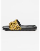 Nike Papuci cu imprimeu logo Victori One - Alb/Negru/Galben mustar