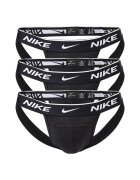 Nike Set de chiloti cu suspensor si tehnologie Dri-Fit - 3 perechi - Negru