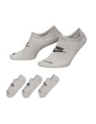 Nike Set de sosete foarte scurte unisex cu tehnologie Dri-Fit Everyday Plus Cushioned - 3 perechi - Gri