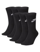 Nike Set de sosete lungi unisex cu imprimeu logo Everyday - 6 perechi - Negru