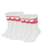 Nike Set de sosete lungi unisex cu imprimeu logo Everyday Essential - 6 perechi - Rosu/Alb