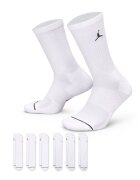 Nike Set de sosete lungi unisex cu logo - pentru baschet - 6 perechi - Alb