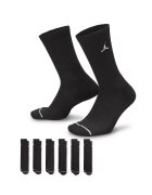 Nike Set de sosete lungi unisex cu logo - pentru baschet - 6 perechi - Negru