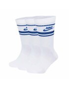 Nike Set de sosete lungi unisex Everyday Essential - 3 perechi - Alb/Albastru