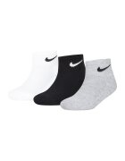 Nike Set de sosete pana la glezna - 3 perechi - Alb/Negru/Gri