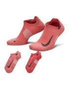 Nike Set de sosete unisex pana la glezna pentru alergare Multiplier -2 perechi - Caramiziu