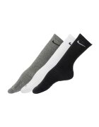 Nike Set de sosete unisex pentru fitness Everyday Plus - 3 perechi - Alb/Negru