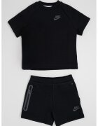 Nike Set de tricou din amestec de bumbac si pantaloni scurti cu detalii logo - Negru