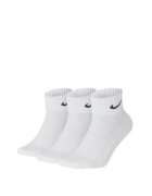 Nike Sosete unisex 3PPK Value Cotton Quarter - Negru/Alb optic