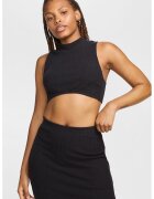 Nike Top crop cu spate decupat - Negru
