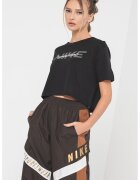 Nike Top crop din amestec de bumbac - Negru