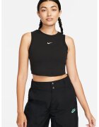 Nike Top crop din amestec de lyocell cu detaliu logo - Negru