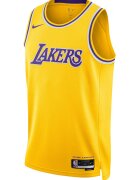 Nike Top cu aspect perforat pentru baschet Lakers - Galben/Violet