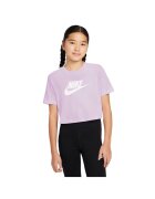 Nike Tricou crop cu decolteu la baza gatului - Mov