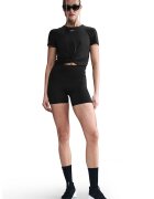 Nike Tricou crop cu model rascuti pe partea din fata - Negru