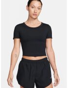 Nike Tricou crop cu tehnologie Dri-Fit - pentru fitness - Negru