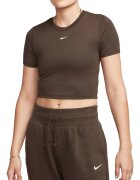 Nike Tricou crop din amestec de modal - Maro