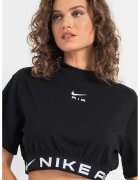 Nike Tricou crop lejer cu logo - Negru
