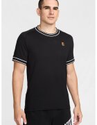 Nike Tricou cu decolteu la baza gatului pentru tenis - Alb/Negru
