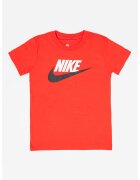 Nike Tricou cu decolteu la baza gatului si imprimeu logo Futura - Alb/Negru/Rosu vermillion