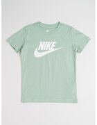Nike Tricou cu decolteu la baza gatului si imprimeu logo Futura - Verde deschis
