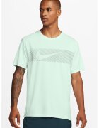 Nike Tricou cu detalii fosforescente pentru alergare Miler Flash - Verde pal