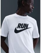 Nike Tricou cu imprimeu logo - pentru alergare - Alb