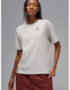 Nike Tricou cu imprimeu logo si decolteu la baza gatului - pentru baschet Jumpman - Gri melange