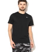 Nike Tricou cu tehnologie Dri-FIT si decolteu la baza gatului - pentru fitness - Alb/Negru
