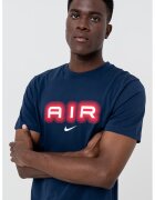 Nike Tricou de bumbac cu imprimeu logo - Rosu/Albastru indigo